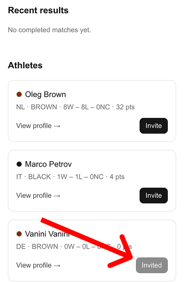Athlete is invited